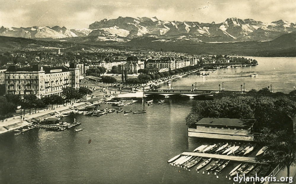 Image: Lake Zürich & the Alps.